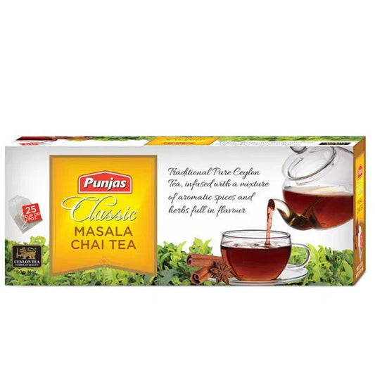 Punjas Masala Chai Tea Bags 25 x60 - Vinays Food - Punjas