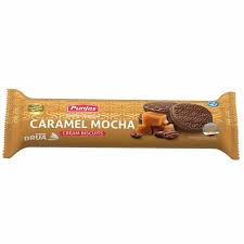 Punjas Mocha Caramel Cream Biscuits 250g x20 - Vinays Food - Punjas