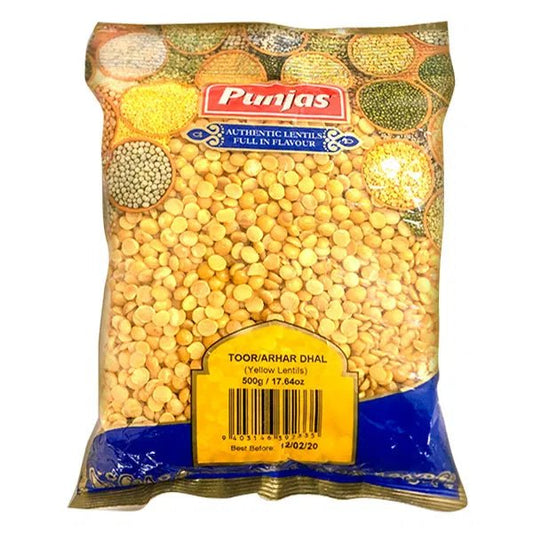 Punjas Toor Dhal 500g x30 - Vinays Food - Punjas