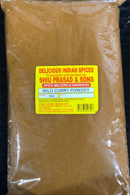 Shiu Prasad Mild Curry Powder 1kg x12 - Vinays Food - Shiu Prasad