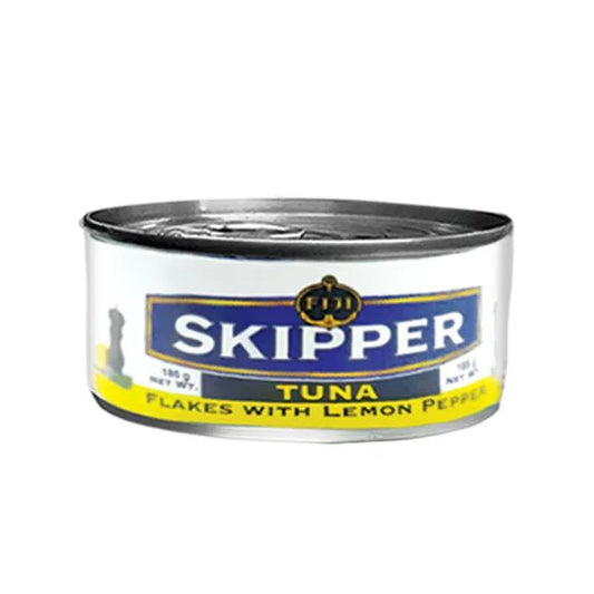 Skipper Tuna Flakes Lemon Pepper 185g x48 - Vinays Food - Skipper Blue