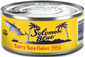 Solomon Blue Original Curry Flakes SJ in Soy Oil 160g x 24 - Vinays Food - Solomon Blue