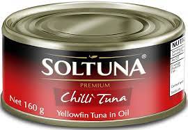 Soltuna Premium Chilli Chunk YF in Soy Oil 160g x 24 - Vinays Food - Soltuna