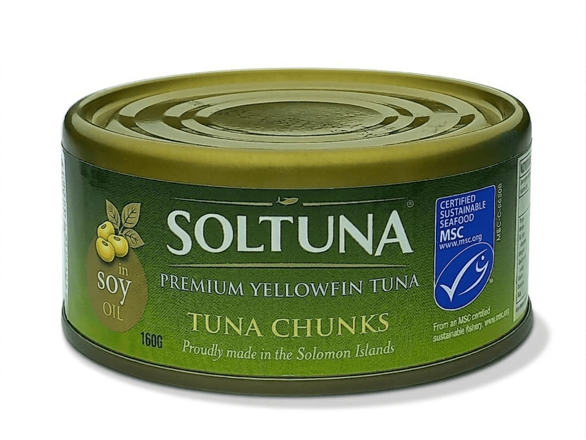 Soltuna Premium Chunk YF in Soy Oil 160g x 24 - Vinays Food - Soltuna