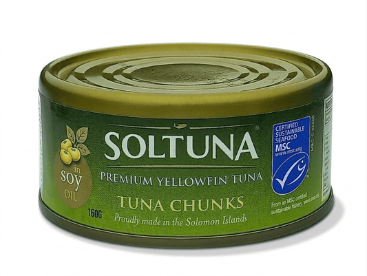 Soltuna Premium Chunk YF in Soy Oil 160g x 24 - Vinays Food - Soltuna