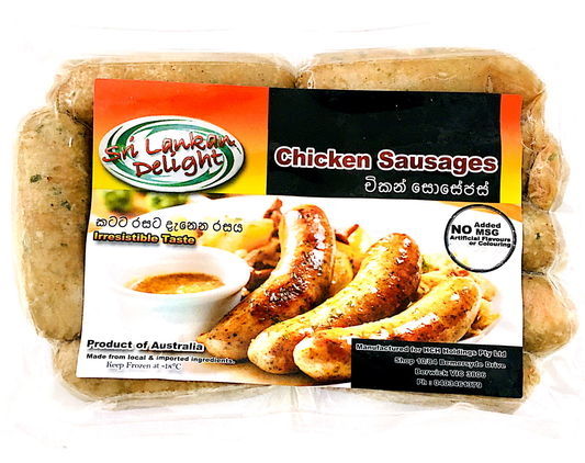 Sri Lankan Delight Chicken Sausages 380g x 10 - Vinays Food - Sri Lankan Delight