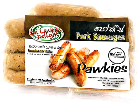 Sri Lankan Delight Pawkies Sausage 380g x 10 - Vinays Food - Sri Lankan Delight
