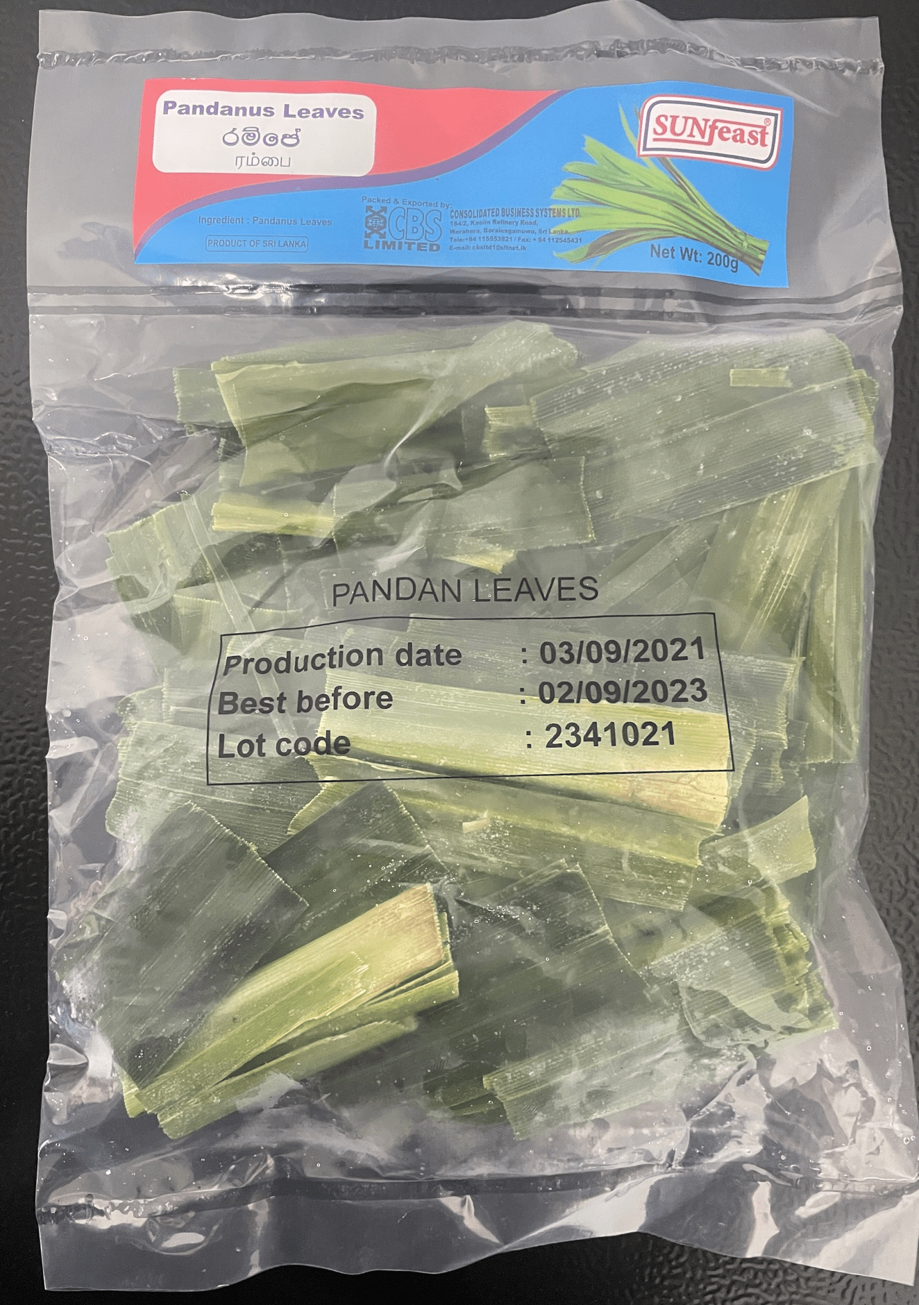 Sunfeast Rampe (Pandan Leaves) 200g x12 - Vinays Food - Sunfeast