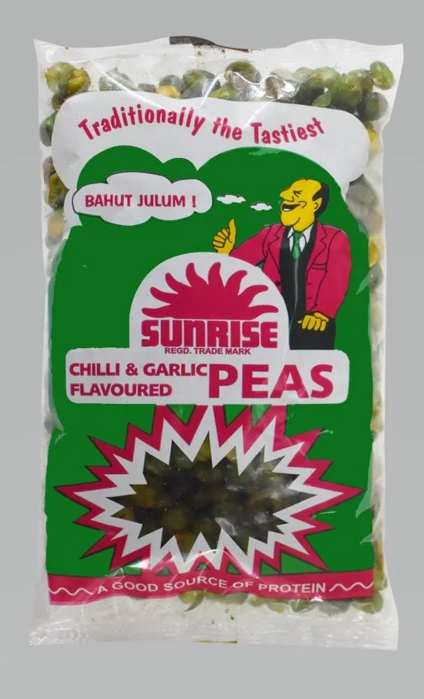Sunrise Peas Chilli & Garlic 100g x 72 - Vinays Food - Sunrise