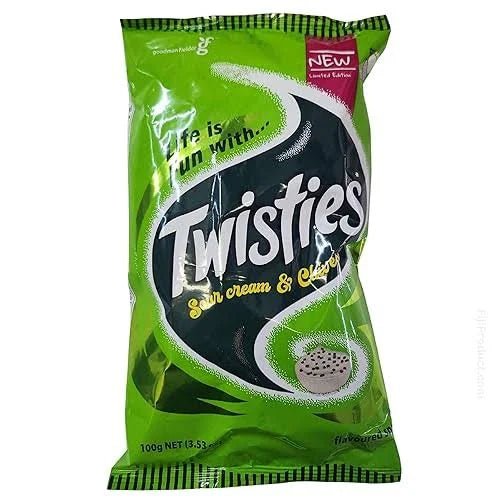 Twisties Sour Cream & Chives 250g x16 - Vinays Food - Punjas