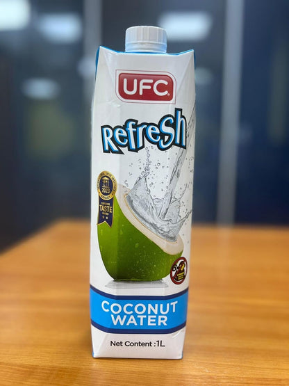UFC Refresh 100% Coconut Water 1L x12 - Vinays Food - UFC Universal Food Public Co Ltd