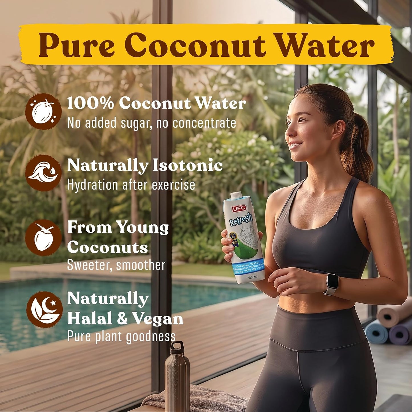 UFC Refresh Coconut Twist 1L x12 - Vinays Food - UFC Universal Food Public Co Ltd