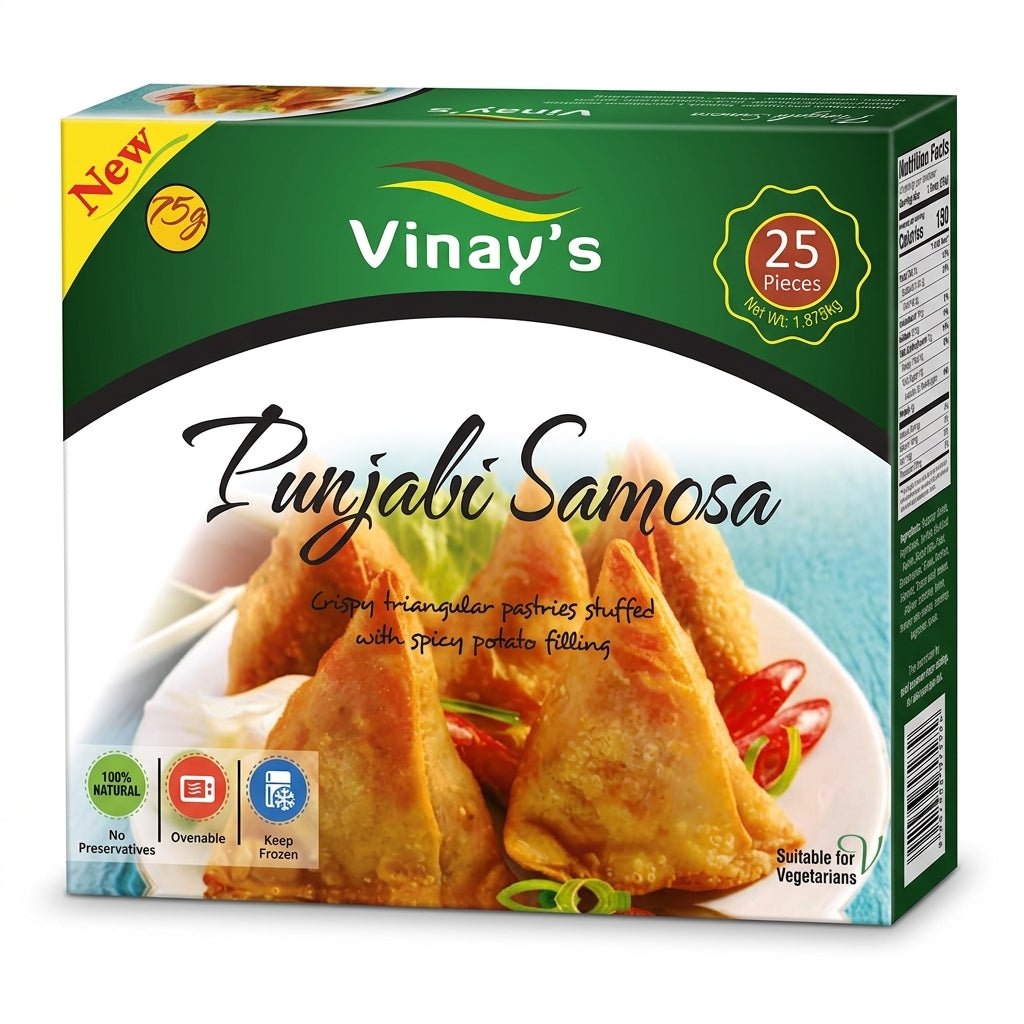 Vinay's Punjabi Samosa 25 pcs x75g x 6pkts - Vinays Food - Vinay's
